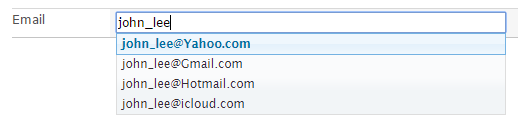 sharepoint email column auto-completion